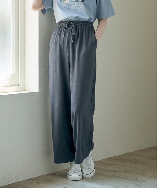ikka(イッカ)の「イージーワイドパンツ(その他パンツ・レディース・チャコールグレー/ダークグリーン/モカ・M/L/S)」の1枚目の写真
