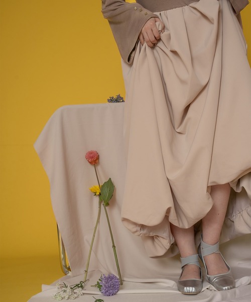 favclo.（ファブクロ）の「one shoulder balloon onepiece / ワンショルダーバルーンワンピース（ワンピース・レディース・チャコールグレー/オートミール・FREE）」の18枚目の写真