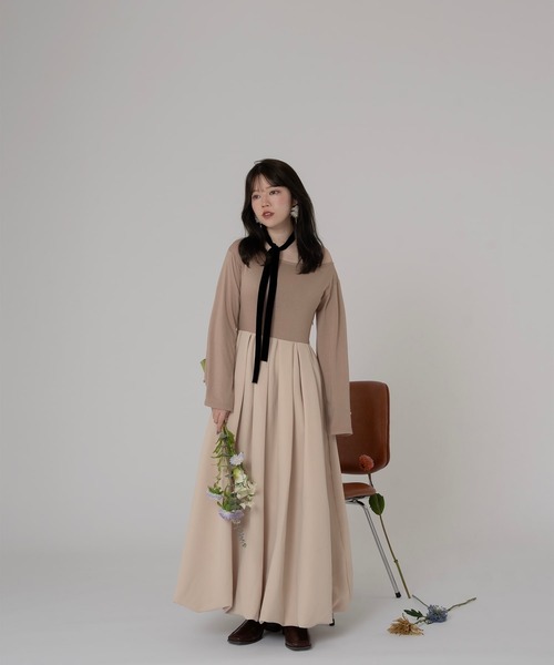 favclo.（ファブクロ）の「one shoulder balloon onepiece / ワンショルダーバルーンワンピース（ワンピース・レディース・チャコールグレー/オートミール・FREE）」の13枚目の写真