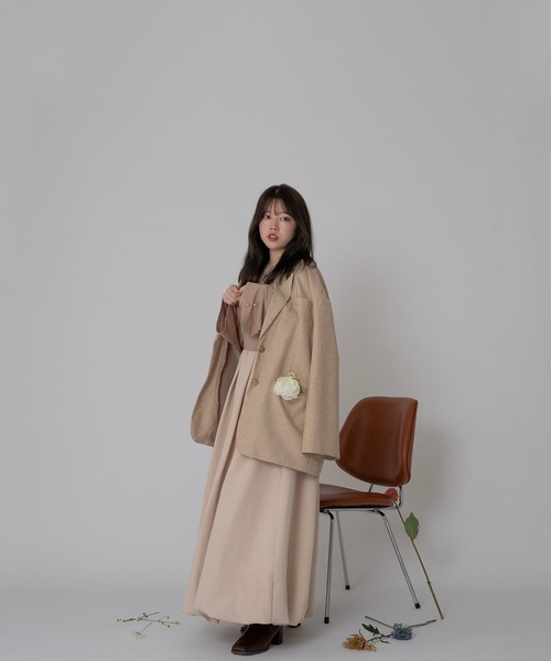 favclo.（ファブクロ）の「one shoulder balloon onepiece / ワンショルダーバルーンワンピース（ワンピース・レディース・チャコールグレー/オートミール・FREE）」の11枚目の写真