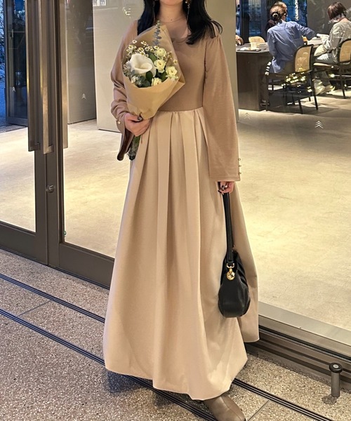 favclo.（ファブクロ）の「one shoulder balloon onepiece / ワンショルダーバルーンワンピース（ワンピース・レディース・チャコールグレー/オートミール・FREE）」の14枚目の写真