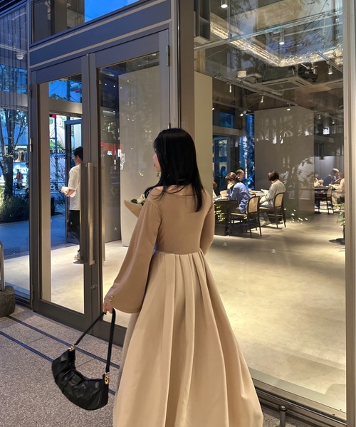 favclo.（ファブクロ）の「one shoulder balloon onepiece / ワンショルダーバルーンワンピース（ワンピース・レディース・チャコールグレー/オートミール・FREE）」の16枚目の写真