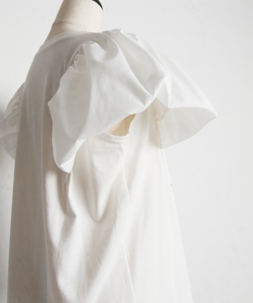 tocco closet(トッコ クローゼット)の「【ZOZO限定】レースリボンプリントTシャツ(Tシャツ/カットソー・レディース・ブラック/オフホワイト/グレー・M)」の10枚目の写真