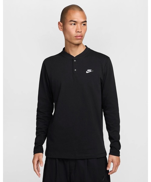 NIKE（ナイキ）の「《NIKEアパレル》ﾅｲｷ ｸﾗﾌﾞ HENLEY L/S ﾄｯﾌﾟ（Tシャツ/カットソー・メンズ・ブラック/ホワイト系その他・L/M/XL/2XL/S）」の8枚目の写真