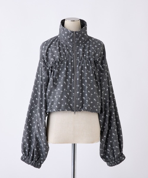 6、NICE CLAUP 花柄アクセント　ブルゾン 6、NICE CLAUP 花柄アクセントブルゾン
