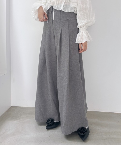 Heather(ヘザー)の「シャークスキンワイドパンツ 117631(スラックス・レディース・ブラウン/ブラック/グレー・S/M)」の2枚目の写真