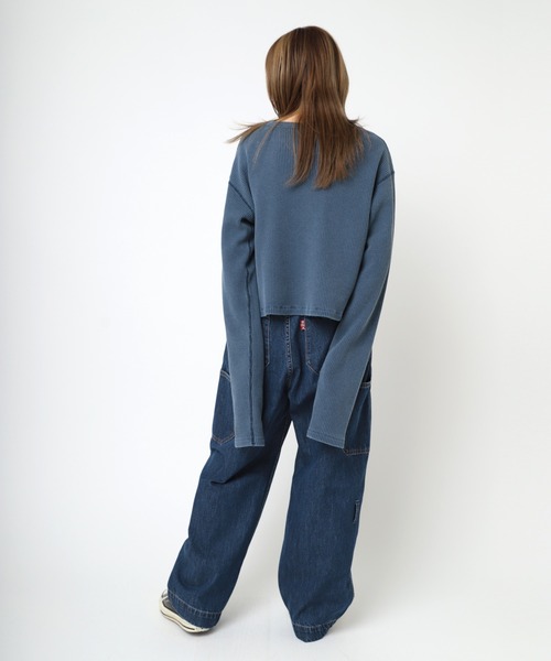 RNA(アールエヌエー)の「M2295 ピグメントダイワッフルチビロンT(Tシャツ/カットソー・レディース・ネイビー/ホワイト系その他/ピンク・MEDIUM)」の21枚目の写真
