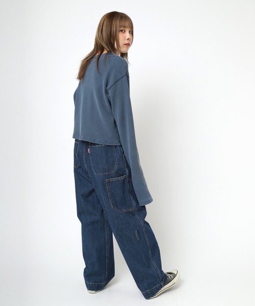 RNA(アールエヌエー)の「M2295 ピグメントダイワッフルチビロンT(Tシャツ/カットソー・レディース・ネイビー/ホワイト系その他/ピンク・MEDIUM)」の20枚目の写真