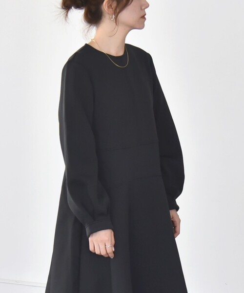 セール】quaranciel:〈洗濯機可能〉ダブルジャージー フレア ミディ