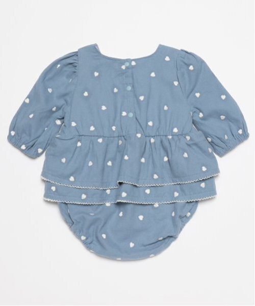 petit main(プティマイン)の「ハート刺繍ロンパース(ロンパース・キッズ・キナリ/ブルー・70cm/80cm)」の21枚目の写真