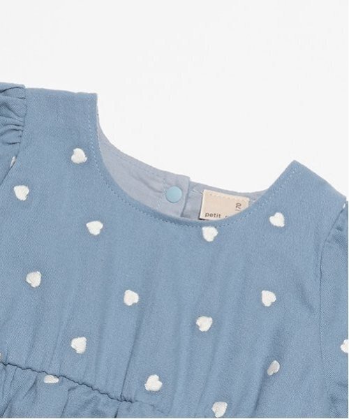 petit main(プティマイン)の「ハート刺繍ロンパース(ロンパース・キッズ・キナリ/ブルー・70cm/80cm)」の22枚目の写真