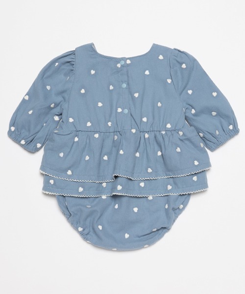 petit main(プティマイン)の「ハート刺繍ロンパース(ロンパース・キッズ・キナリ/ブルー・70cm/80cm)」の12枚目の写真