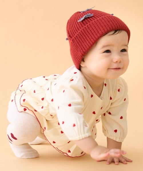 petit main(プティマイン)の「ハート刺繍ロンパース(ロンパース・キッズ・キナリ/ブルー・70cm/80cm)」の16枚目の写真