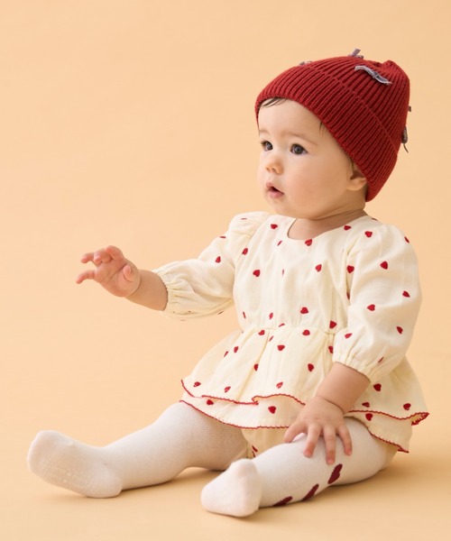 petit main(プティマイン)の「ハート刺繍ロンパース(ロンパース・キッズ・キナリ/ブルー・70cm/80cm)」の15枚目の写真