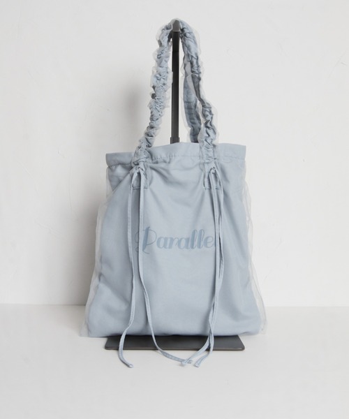tocco closet(トッコ クローゼット)の「【ZOZO限定】チュールリボンロゴトートバッグ(トートバッグ・レディース・ブルー/ブラック/アイボリー/ピンク・FREE)」の7枚目の写真