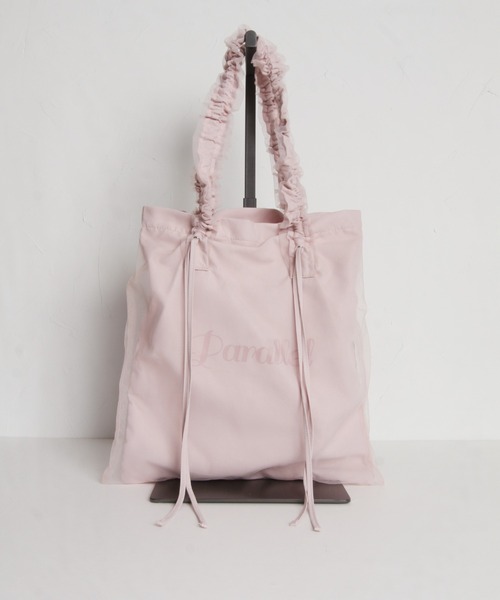 tocco closet(トッコ クローゼット)の「【ZOZO限定】チュールリボンロゴトートバッグ(トートバッグ・レディース・ブルー/ブラック/アイボリー/ピンク・FREE)」の8枚目の写真