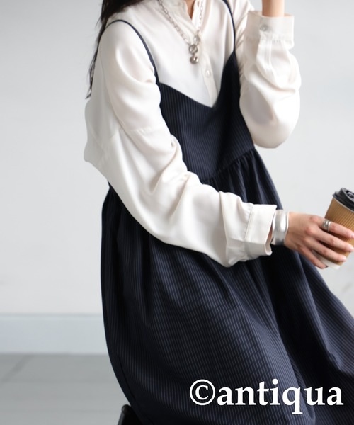⭐️25新作 ♡ A.L.C. 白ストライプ柄キャミワンピース 新品♡　025 女子力アップ、爽やかワンピ。ストライプ柄 キャミワンピース