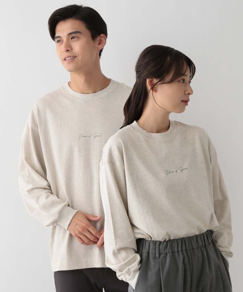 GLOBAL WORK Smile Seed Store(グローバルワーク スマイルシードストア)の「コットンプリントTシャツ/115919(Tシャツ/カットソー・メンズ・ベージュ/オフホワイト/杢グレー/チャコール・LARGE/SMALL/X-LARGE/MEDIUM)」の1枚目の写真
