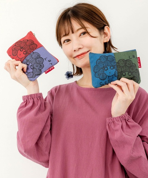 ScoLar(スカラー)の「643800:スカラーちゃん×スカラーちゃんキャンバスポーチ(ポーチ・レディース・ブルー/レッド/イエロー・FREE)」の3枚目の写真
