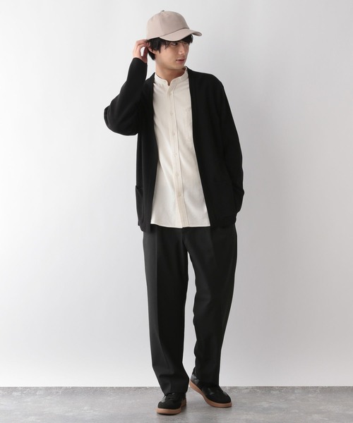 GLOBAL WORK(グローバルワーク)の「やわらかリッチネルバンドカラーシャツ/116354(シャツ/ブラウス・メンズ・オフホワイト/グレー系1・SMALL/MEDIUM/LARGE/X-LARGE)」の4枚目の写真