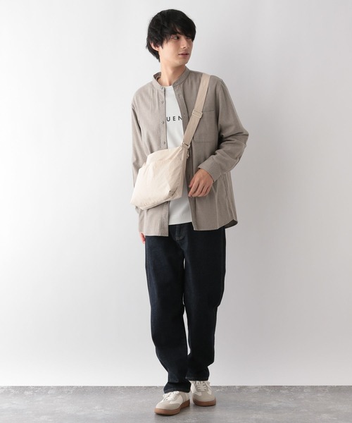 GLOBAL WORK(グローバルワーク)の「やわらかリッチネルバンドカラーシャツ/116354(シャツ/ブラウス・メンズ・オフホワイト/グレー系1・SMALL/MEDIUM/LARGE/X-LARGE)」の8枚目の写真