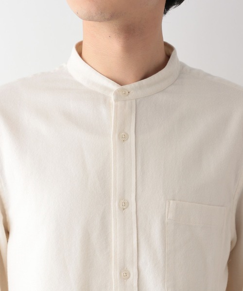 GLOBAL WORK(グローバルワーク)の「やわらかリッチネルバンドカラーシャツ/116354(シャツ/ブラウス・メンズ・オフホワイト/グレー系1・SMALL/MEDIUM/LARGE/X-LARGE)」の14枚目の写真