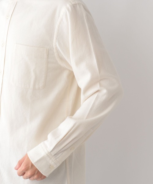 GLOBAL WORK(グローバルワーク)の「やわらかリッチネルバンドカラーシャツ/116354(シャツ/ブラウス・メンズ・オフホワイト/グレー系1・SMALL/MEDIUM/LARGE/X-LARGE)」の15枚目の写真