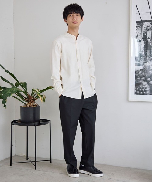 GLOBAL WORK(グローバルワーク)の「やわらかリッチネルバンドカラーシャツ/116354(シャツ/ブラウス・メンズ・オフホワイト/グレー系1・SMALL/MEDIUM/LARGE/X-LARGE)」の22枚目の写真