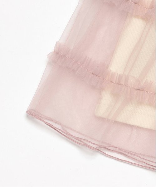 petit main(プティマイン)の「チュールドッキングワンピース(ワンピース・キッズ・ブラック/ライトピンク・80cm/130cm/120cm/110cm/100cm/90cm)」の5枚目の写真