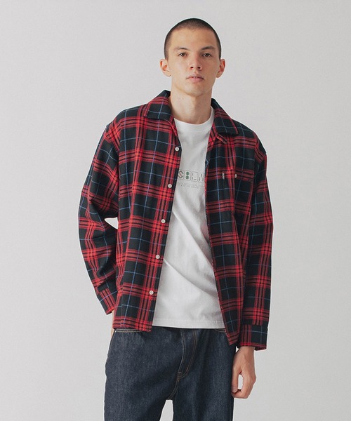 SILAS（サイラス）の「PLAID ITALIAN COLLAR L/S SHIRT（シャツ/ブラウス・メンズ・ブラック/レッド・L/XL/M）」の15枚目の写真