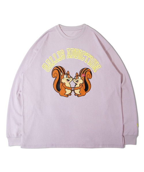 GALLIS ADDICTION（ガリスアディクション）の「GARISU-恋人とはーとロンT（Tシャツ/カットソー・メンズ・ラベンダー/チャコール・M/L）」の17枚目の写真