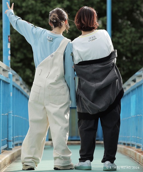 PEZコラボ恐竜スリーブプリントロンTEE/ユニセックス(Tシャツ/カットソー)|DOUBLE NAME(ダブルネーム) PEZコラボ恐竜スリーブプリントロンTEE/ユニセックス(Tシャツ/カットソー)|DOUBLE NAME(ダブルネーム)