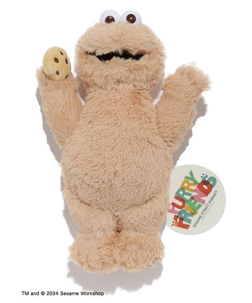 クッキーモンスター　ぬいぐるみS ホワイト　白　セサミストリート クッキーモンスター ぬいぐるみS ホワイト 白 セサミストリート