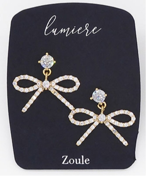 Zoule（ゾーラ）の「Zoule ゾーラ：ネイビーシリーズ　ballet ribbon　リボン　ピアス（ピアス（両耳用）・レディース・ゴールド/シルバー・FREE）」の6枚目の写真