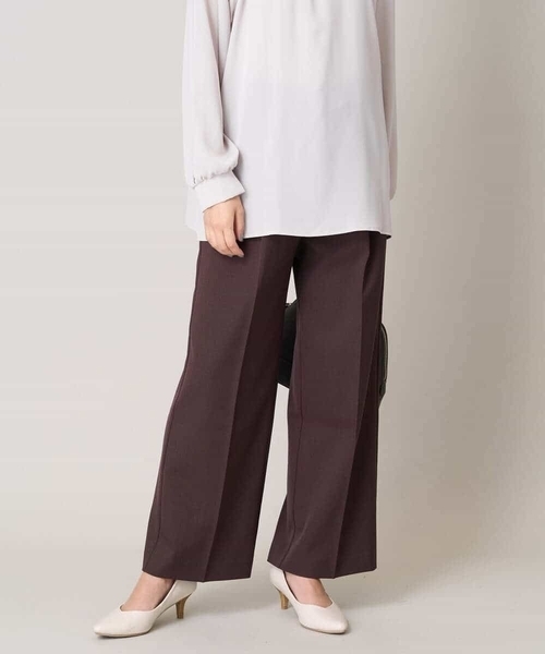 a.v.v（アーヴェヴェ）の「【洗える/イージーケア/UVカット/ストレッチ】スカルノテックスストレートワイドパンツ（その他パンツ・レディース・ネイビー/ブラウン/ライトグレー・38/40/34/36/42）」の12枚目の写真