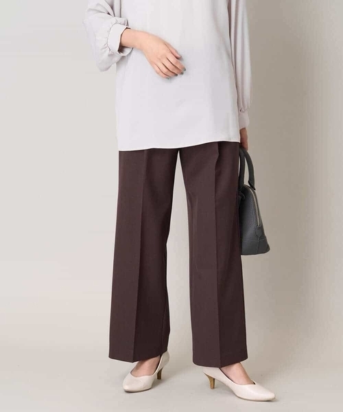 a.v.v（アーヴェヴェ）の「【洗える/イージーケア/UVカット/ストレッチ】スカルノテックスストレートワイドパンツ（その他パンツ・レディース・ネイビー/ブラウン/ライトグレー・38/40/34/36/42）」の13枚目の写真