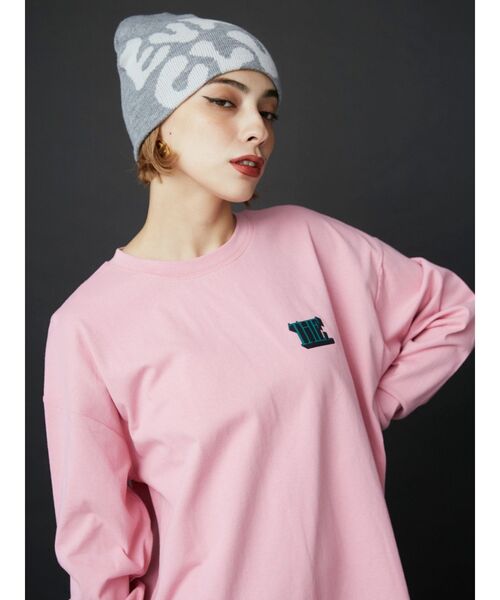 EVRIS（エヴリス）の「THE SHAPE ロンT（Tシャツ/カットソー・レディース・ブラック/ホワイト/ピンク・FREE）」の4枚目の写真