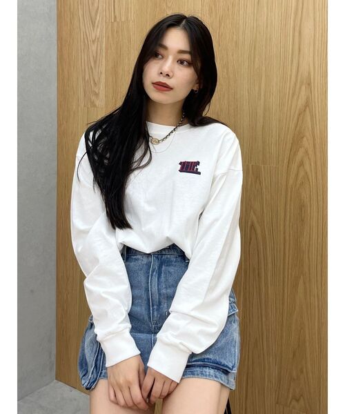 EVRIS（エヴリス）の「THE SHAPE ロンT（Tシャツ/カットソー・レディース・ブラック/ホワイト/ピンク・FREE）」の14枚目の写真