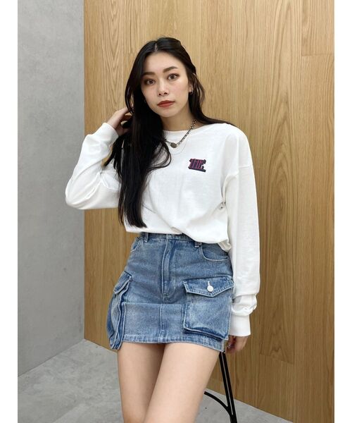 EVRIS（エヴリス）の「THE SHAPE ロンT（Tシャツ/カットソー・レディース・ブラック/ホワイト/ピンク・FREE）」の16枚目の写真