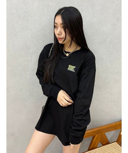 EVRIS（エヴリス）の「THE SHAPE ロンT（Tシャツ/カットソー・レディース・ブラック/ホワイト/ピンク・FREE）」の19枚目の写真