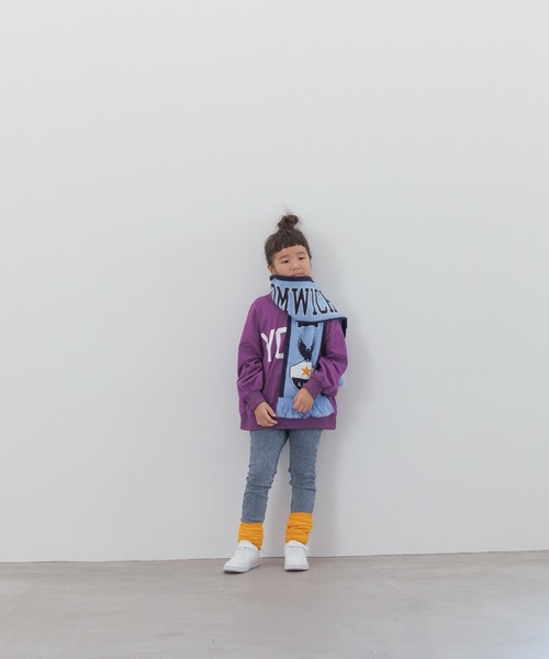 LOWRYS FARM（ローリーズファーム）の「ロゴニットマフラー　147593（マフラー・キッズ・ネイビー/ブルー・FREE）」の8枚目の写真