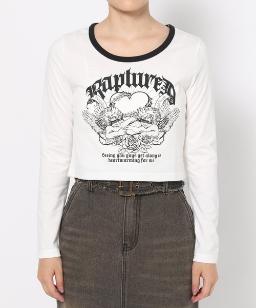 3.3 Field Trip （3.3フィールドトリップ）の「3.3 Field Trip／パンクプリントロングスリーブ（Tシャツ/カットソー・レディース・ブラック/ホワイト・FREE）」の9枚目の写真