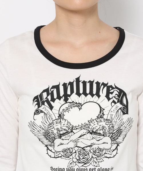 3.3 Field Trip （3.3フィールドトリップ）の「3.3 Field Trip／パンクプリントロングスリーブ（Tシャツ/カットソー・レディース・ブラック/ホワイト・FREE）」の11枚目の写真