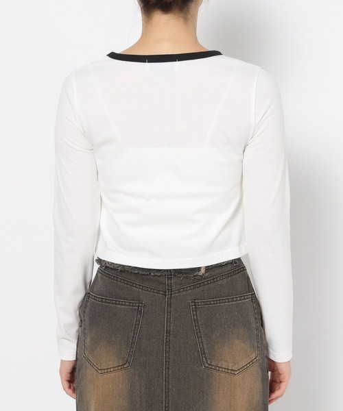 3.3 Field Trip （3.3フィールドトリップ）の「3.3 Field Trip／パンクプリントロングスリーブ（Tシャツ/カットソー・レディース・ブラック/ホワイト・FREE）」の14枚目の写真