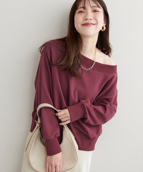 オフショル裏毛プルオーバー オフショル裏毛プルオーバー | Whim Gazette(ウィム ガゼット