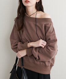 オフショルにもなる2way裏毛プルオーバー