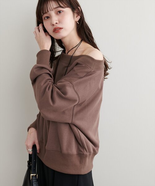 セール】オフショルにもなる2way裏毛プルオーバー（Tシャツ/カットソー