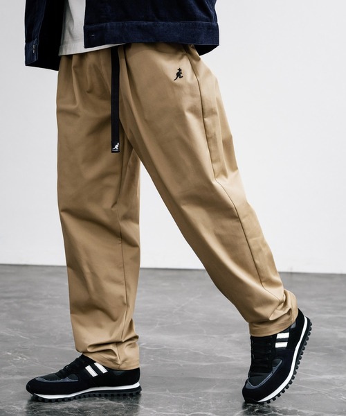 KANGOL（カンゴール）の「【KANGOL/カンゴール】別注コラボ ストレッチツイル・デニムクライミングパンツ（デニムパンツ・メンズ・ブラック/ベージュ/オフホワイト/カーキ/ブルー/インディゴブルー・M/L/XL）」の3枚目の写真