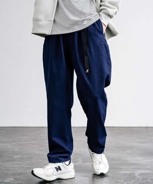 KANGOL（カンゴール）の「【KANGOL/カンゴール】別注コラボ ストレッチツイル・デニムクライミングパンツ（デニムパンツ・メンズ・ブラック/ベージュ/オフホワイト/カーキ/ブルー/インディゴブルー・M/L/XL）」の5枚目の写真