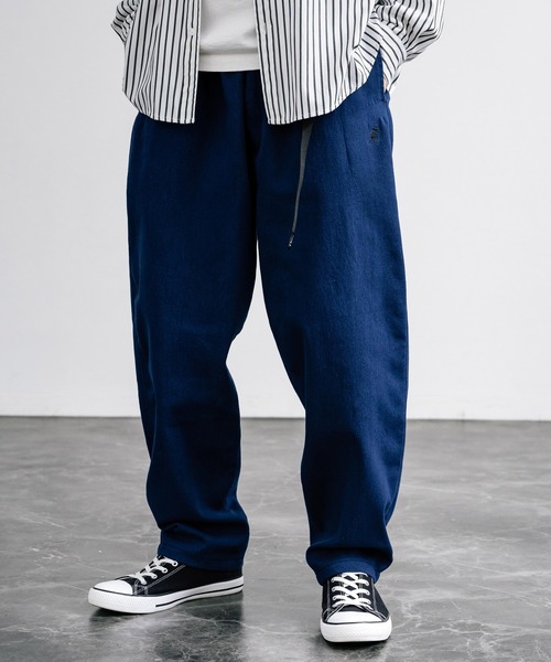 KANGOL（カンゴール）の「【KANGOL/カンゴール】別注コラボ ストレッチツイル・デニムクライミングパンツ（デニムパンツ・メンズ・ブラック/ベージュ/オフホワイト/カーキ/ブルー/インディゴブルー・M/L/XL）」の6枚目の写真